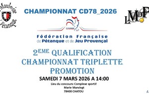 2ème QUALIFICATION CHAMPIONNAT TRIPLETTE PROMOTION