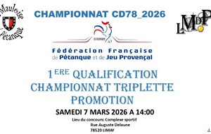 1ère QUALIFICATION CHAMPIONNAT TRIPLETTE PROMOTION