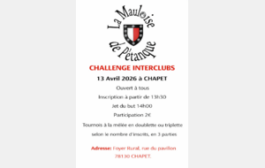 CHALLENGE INTERCLUBS CHAPET