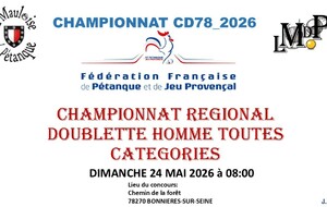 Championnat régional doublette homme toutes catégories