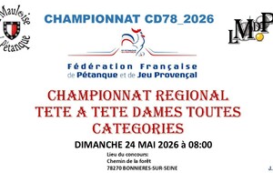 CHAMPIONNAT REGIONAL TETE A TETE DAMES TOUTES CATEGORIES
